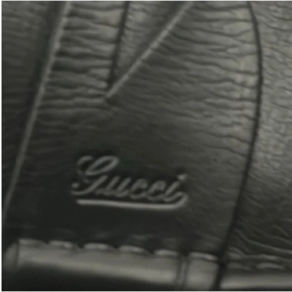 Authentic Gucci luxury designer mens signature black leather designer loafers 13